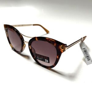 New Original GUESS Dble Bridge Cat Eye Sunglasses GF0304 Acetate Tortoise Shell